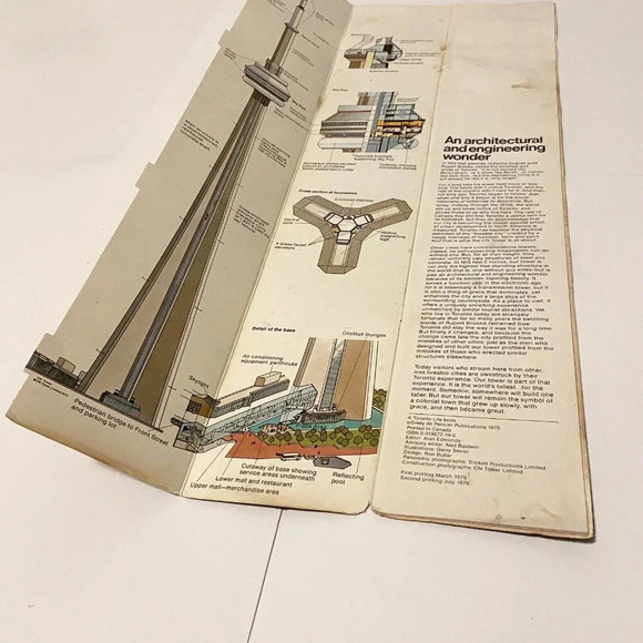Vintage 1973 Brochure Worlds Tallest CN Tower  Toronto Memorabilia - Picture 5 of 13